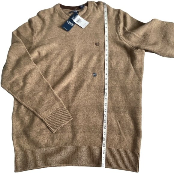 🔧Men’s Knit Sweater Big Tall Size 2X Chaps Crew Neck Long Sleeve Nat Heather - Picture 6 of 11